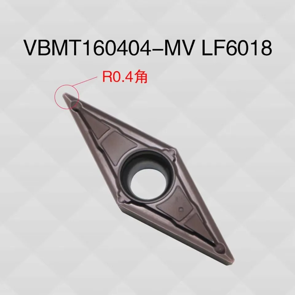 Фото DESKAR 100% оригинал VBMT160404 160408 LF6118 LF6018 лезвие из твердого сплава из нержавеющей стали с ЧПУ наружное круговое заостренное лезвие токарный станок инструмент №3