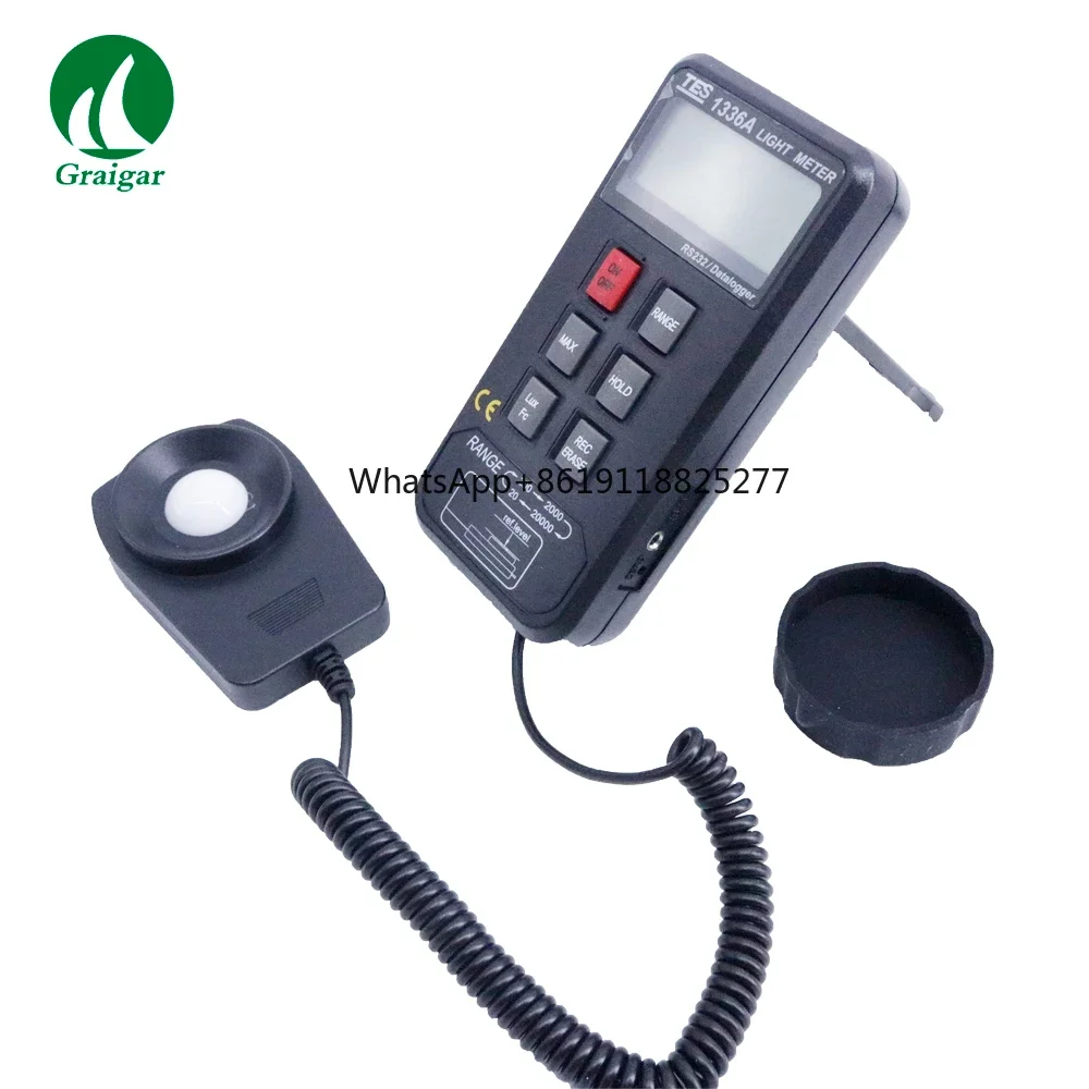 TES1336A измеритель яркости флейтестер 20/200/2000/20000 люкс с USB