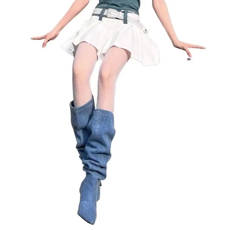 Новинка 2024 женская обувь женские сапоги до колена элегантные современные