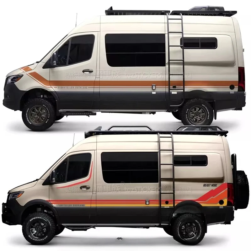 Фото Наклейки на автомобиль для Mercedes-Benz Sprinter Van RV, декоративные наклейки на кузов, модные спортивные виниловые наклейки на заказ №1