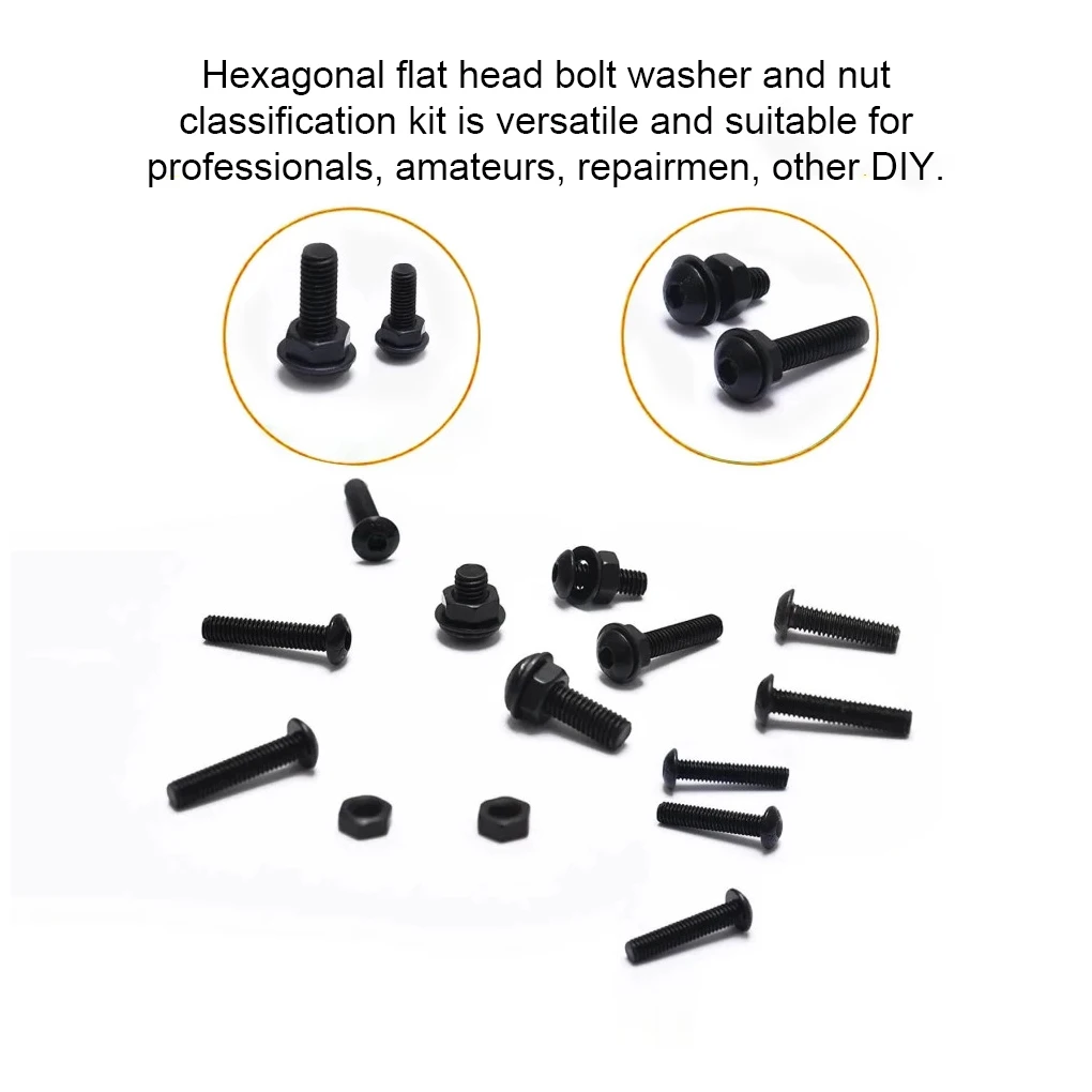 

1225 Pieces Box Screw Bolts DIY Crafting Portable Handicraft Repairing Tool Kit Attachment Household Professional