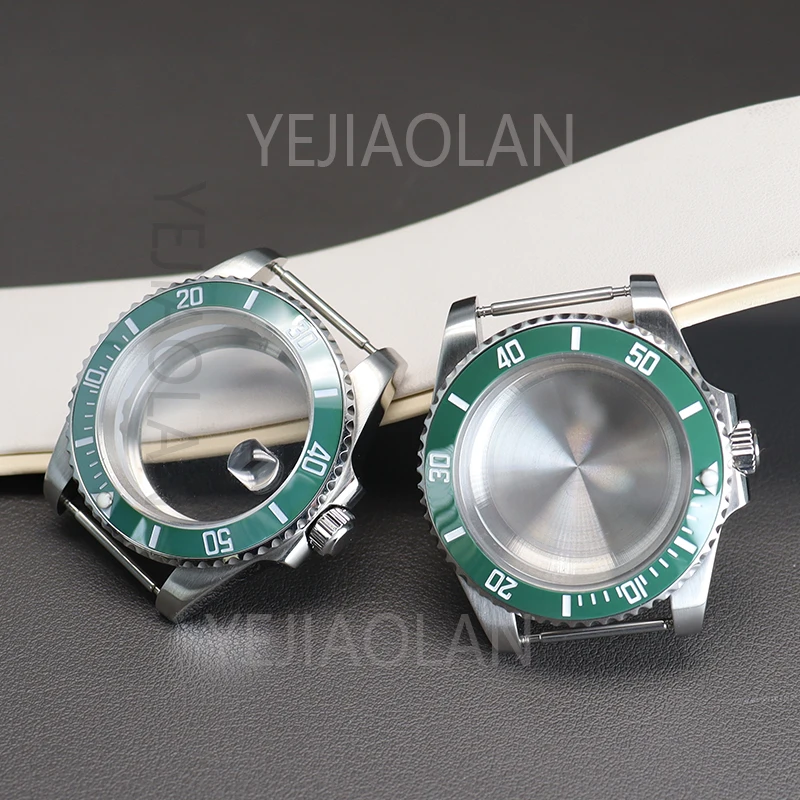 40mm Submariner Men's Watch Case Ceramic Bezel Stainless Steel Fit nh34 nh35 nh36 nh38 eta 2824 miyota 8215 Movement 28.5mm Dial