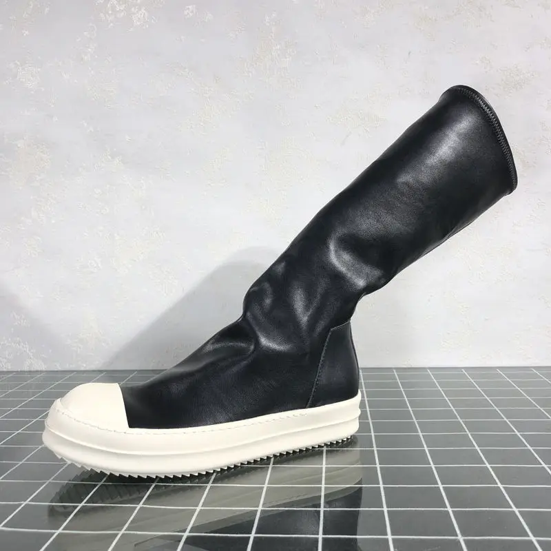 

2022 Women Shoes Luxury Over Knee High Boots Trainers Winter Brand Snow Spring Men's Flats Shoes Black Casual Boots