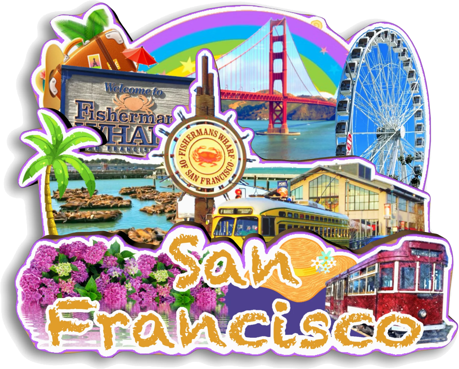 

Магниты для холодильника "Сан-Франциско Америка Бостон Лас-Вегас"