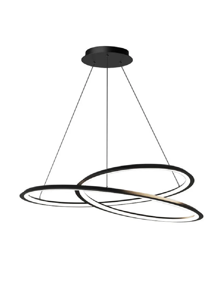 

Современная черная светодиодная люстра с подвеской, Подвесная лампа в скандинавском стиле, домашний декор для столовой, гостиной, вестибюл...