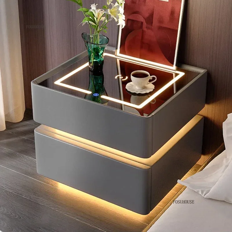 Американские умные тумбочки из массива дерева простая современная мебель для