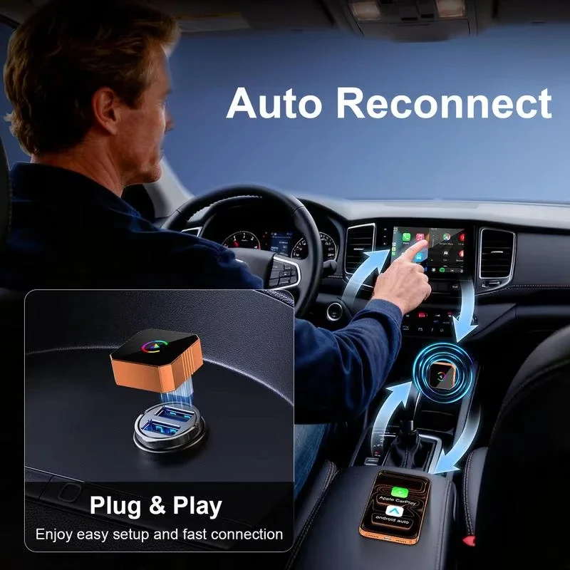 Lenovo Wireless CarPlay Android Auto Adapter 2 In 1 Car Infotainment Box 2026 Plug Play Fast Auto-Reconnect AI Smart Box NEW (art.: 3920da7ff9bd9) - 3920da7ff9bd9