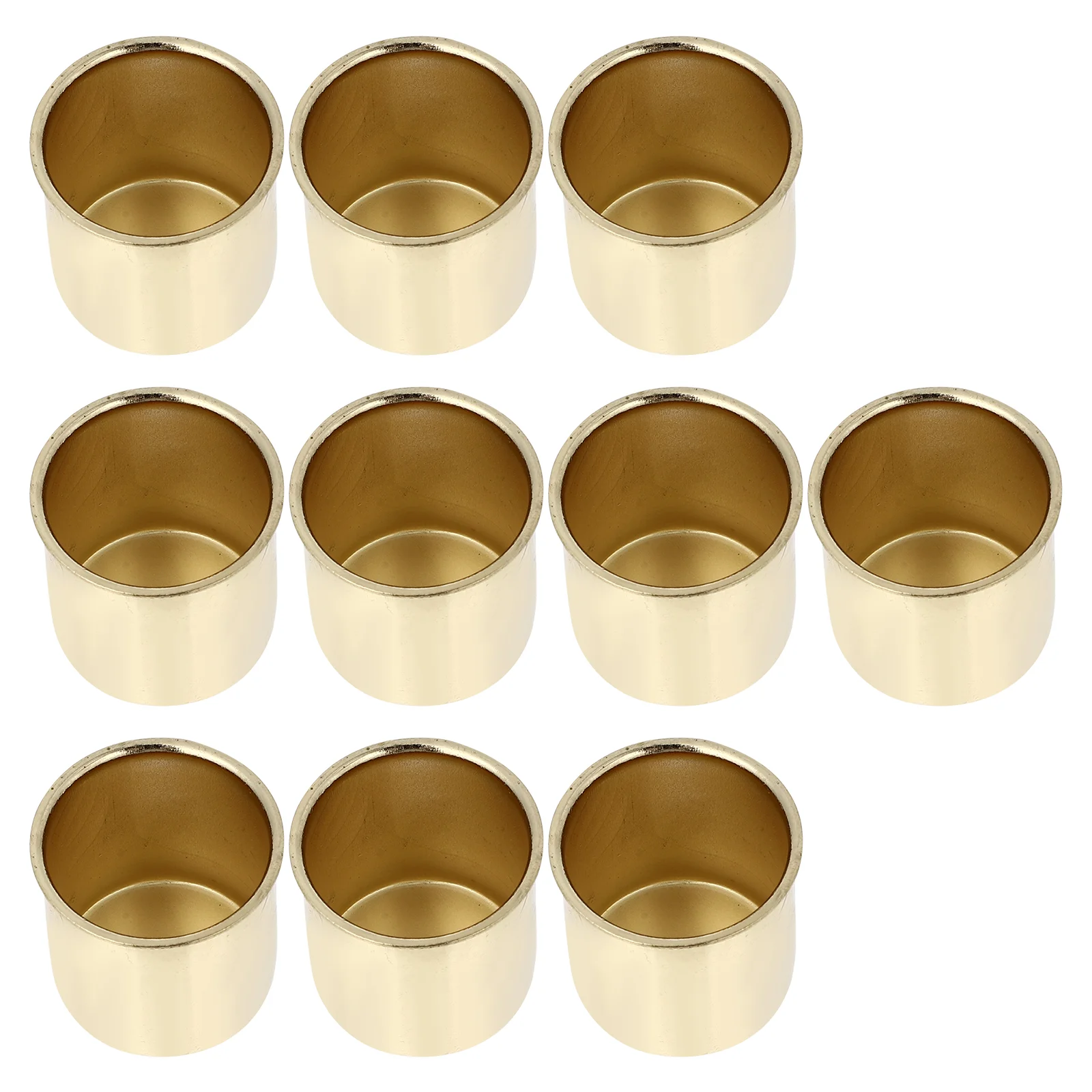 

Candle Cups Tealight Holder Metal Empty Christmas Inserts Candlestick Base Flat Candles Aluminum Gold Tin Containers Tapered