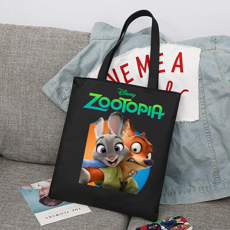 Disney Zootopia Judy Nick Мужчины Женщины Сумки-шопперы Сумка для покупок Большая сумка на