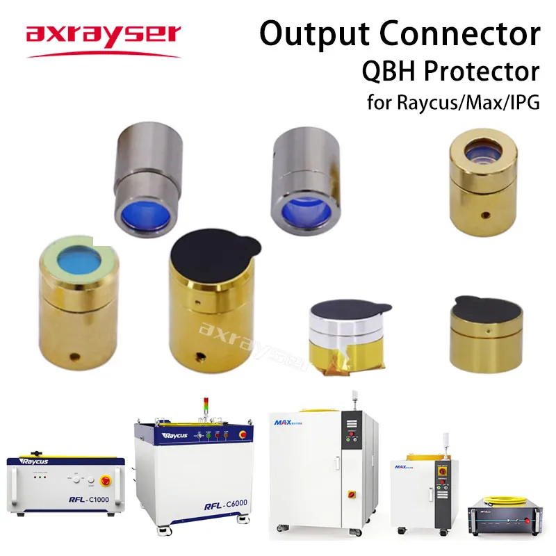 Raycus & Max IPG Output Protective Connector Lens 1.5KW 3KW Original QBH Fiber Laser Source Protection Cap Fiber Optic Crystal