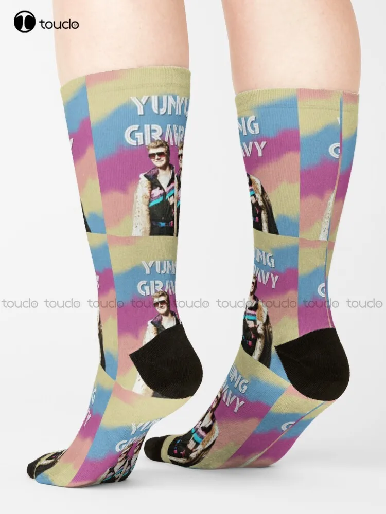 

Beach Yung Gravy Socks Womens Cotton Socks Personalized Custom Unisex Adult Teen Youth Socks 360° Digital Print Hd High Quality