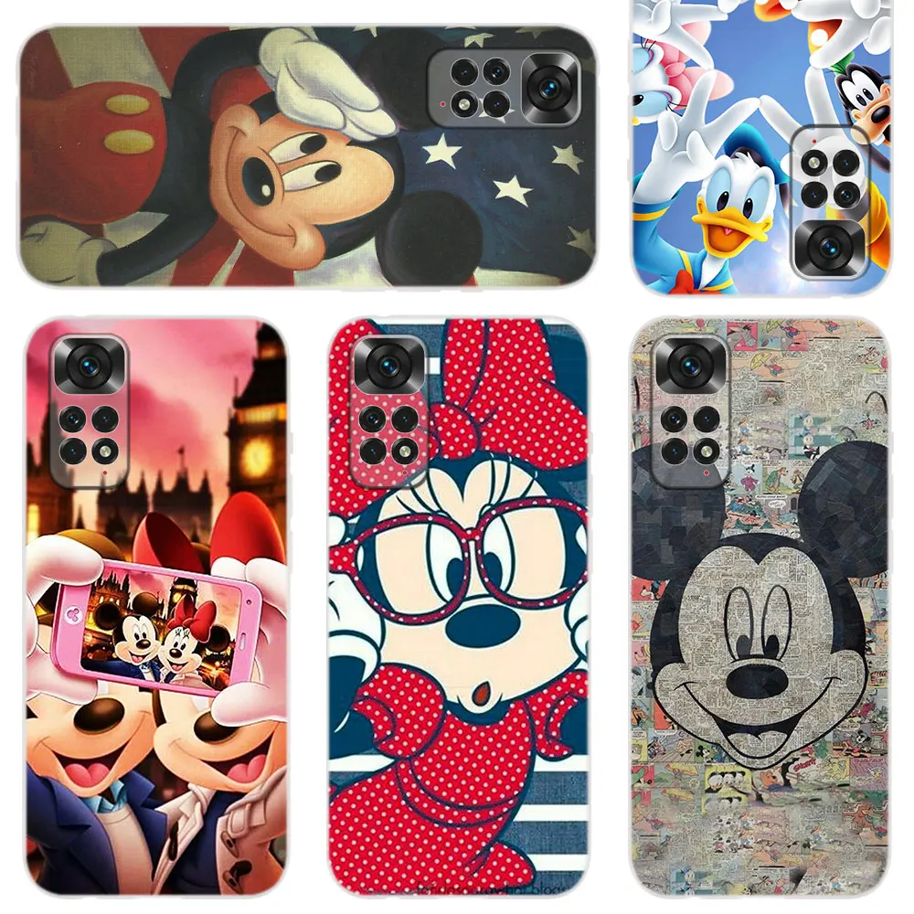 

Silicone Soft Case For Xiaomi Redmi Note 11 10 Lite 9 8 7 6 5 Pro Max 10S 9S 8T 9T Coque 4G Shell 5G Cover mickey mouse minnie