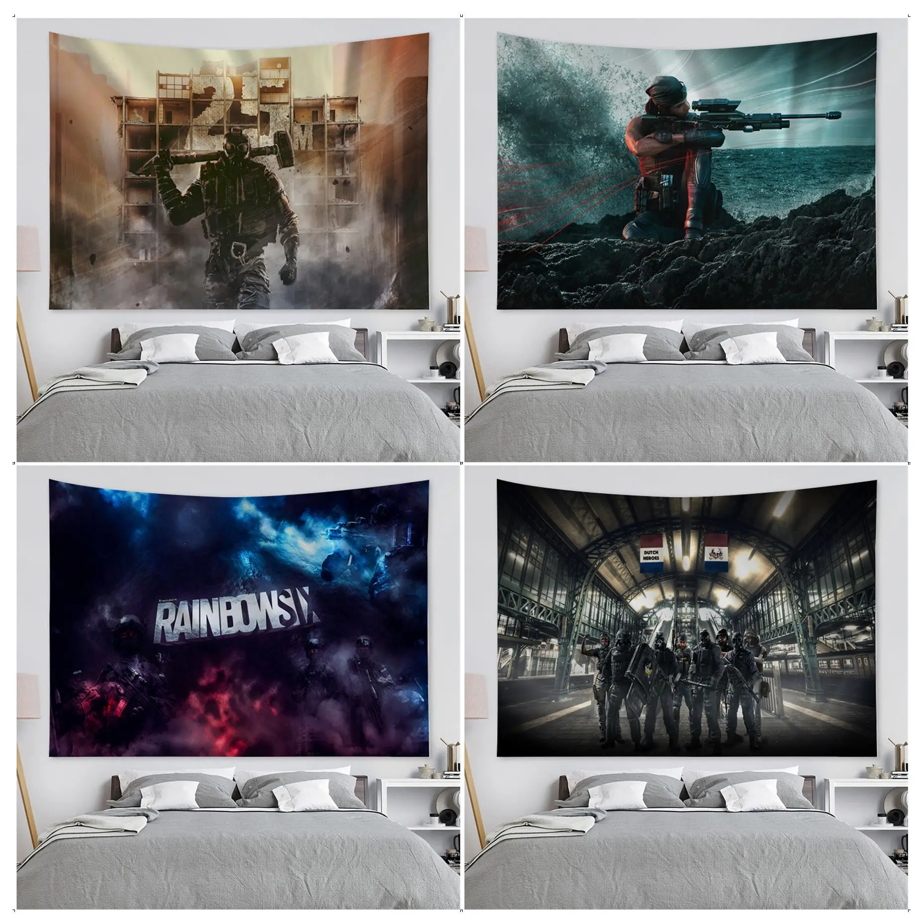

Rainbow Six Siege Wall Tapestry For Living Room Home Dorm Decor Wall Hanging Home Decor
