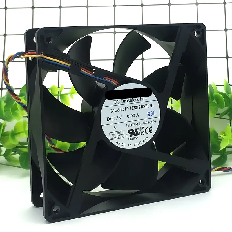 

Original new 100% working PV123812DSPF 01 12cm 12038 12V 0.90A desktop chassis fan 4-wire PWM speed control cooling fan