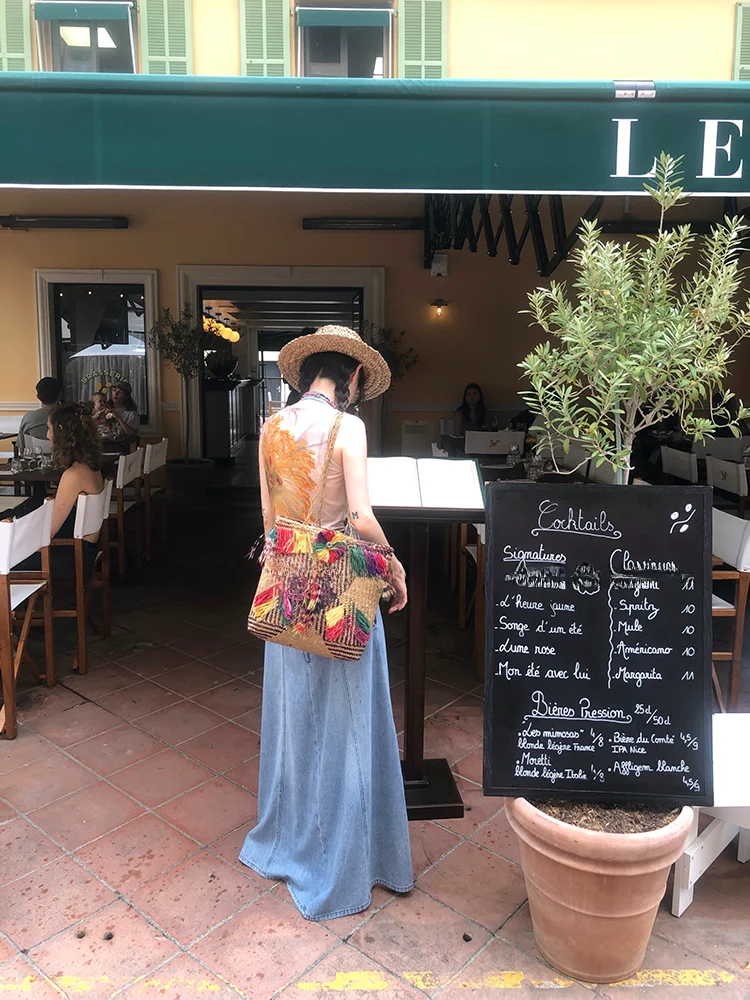 Mona с подвесным воротником и открытой спиной красивая уникальная джинсовая юбка