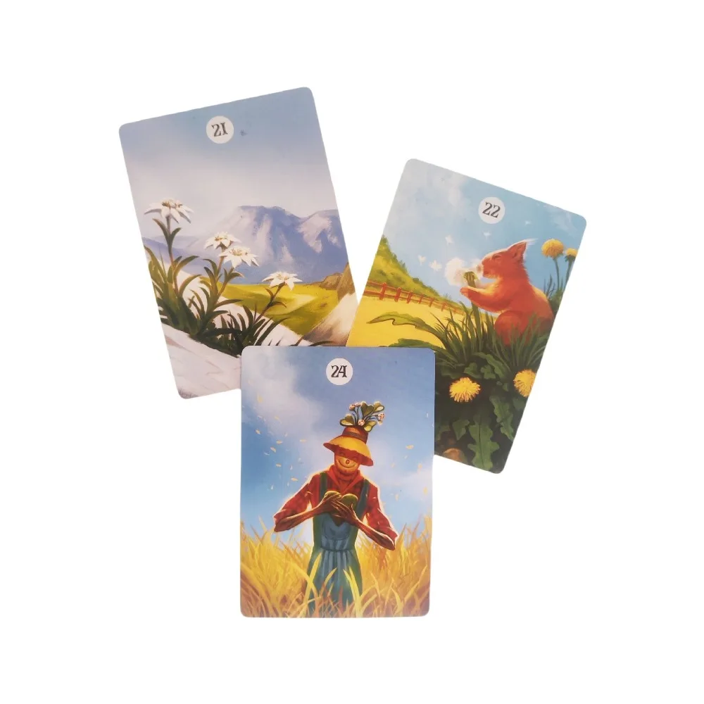 Травы и растения Lenormand карты с изображением ораклов 36 шт. 10 4*7 3 см яркими цветами