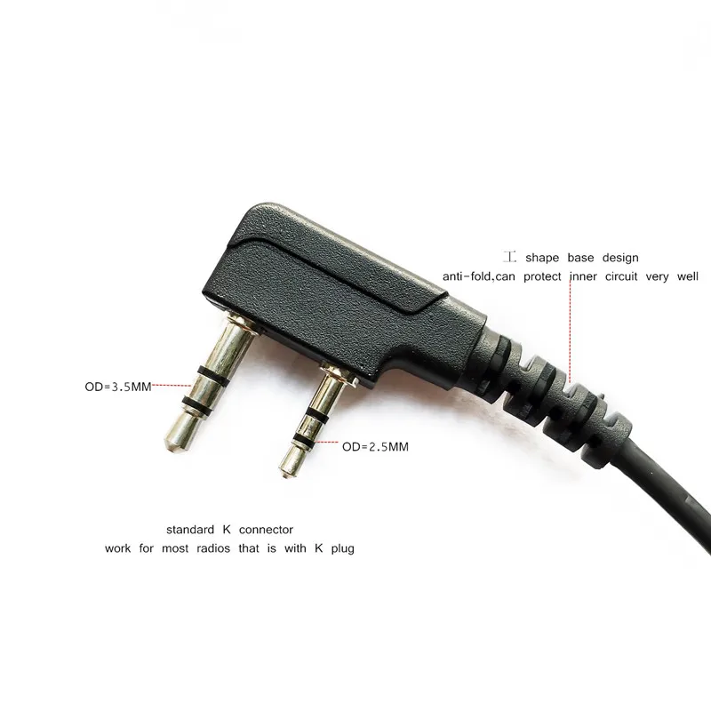 Noise Reduction Walkie Talkie Headset with Boom Mic 2 Pin Overhead Earpiece for Retevis RT22 RT21 H-777 RT68 Baofeng UV-5R Radio