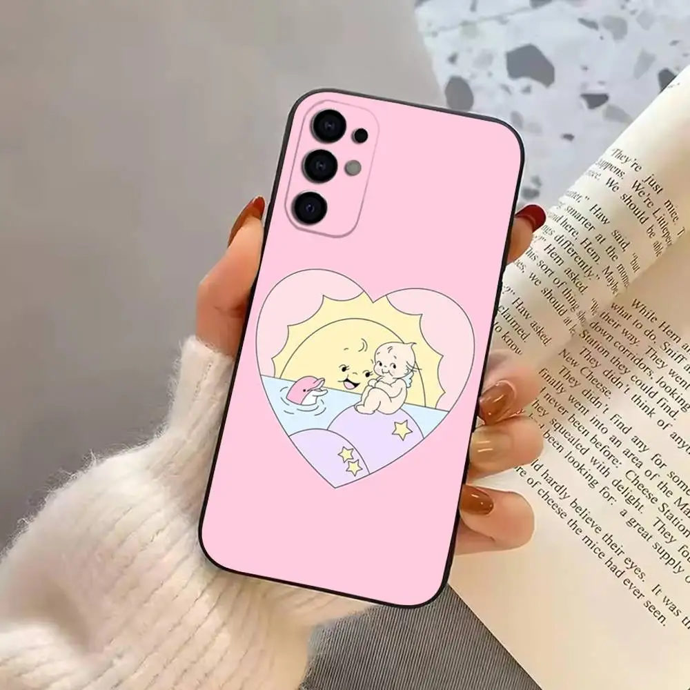 Фото Чехол для телефона Kewpie Cute Angel, черный, силиконовый, мягкий, для Samsung S25, S24, S21, S22, S23, S30, Ultra, S20, Plus, Fe, Lite №2