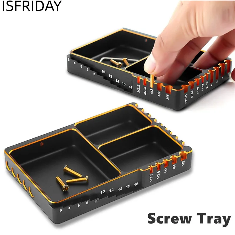 ISFRIDAY Screw Tray Nut Gasket Storage Length Size Welding Tool For RC Car Boat Model Screw Length Size Measurement Plate