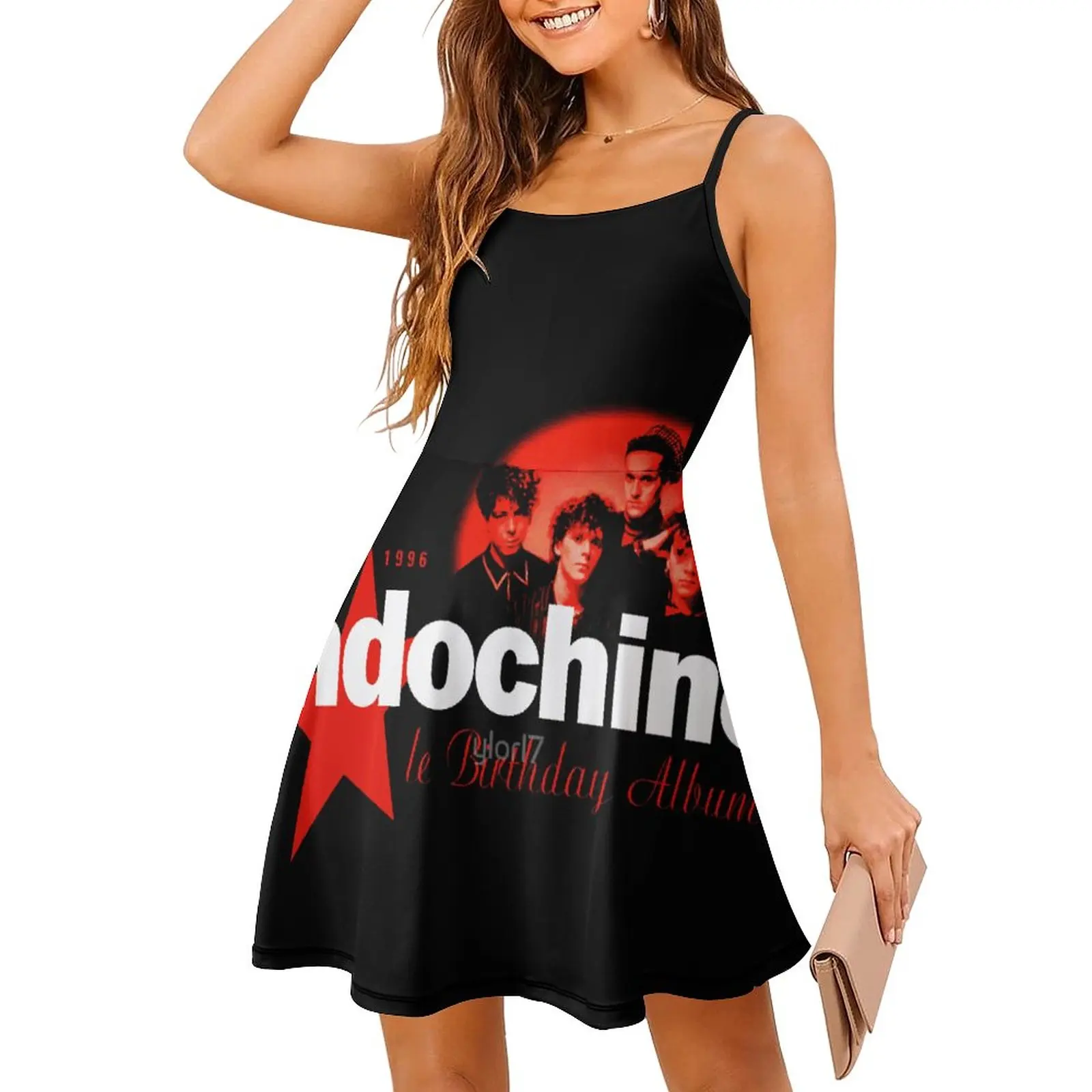 

Sexy Indochine Le Birthday Album Women's Sling Dress Geek Vacations Woman's Clothing The Dress Graphic Vintage