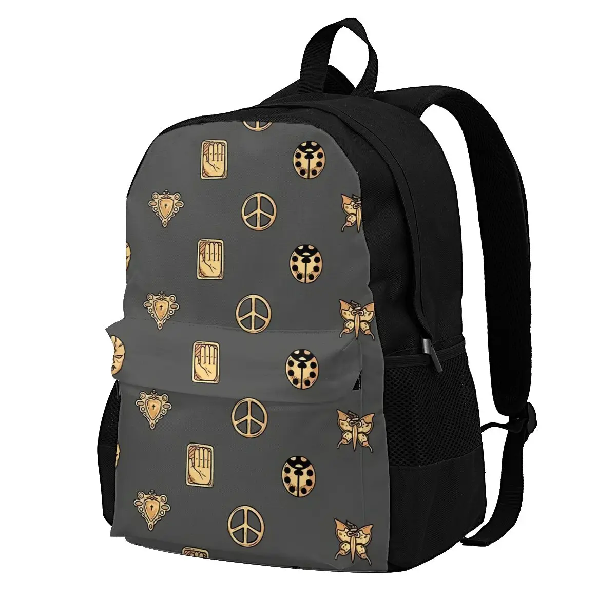 

Jojos Bizzare Adventures Backpacks Emblems Breathable Novelty Polyester Backpack Daily Teenage Bags