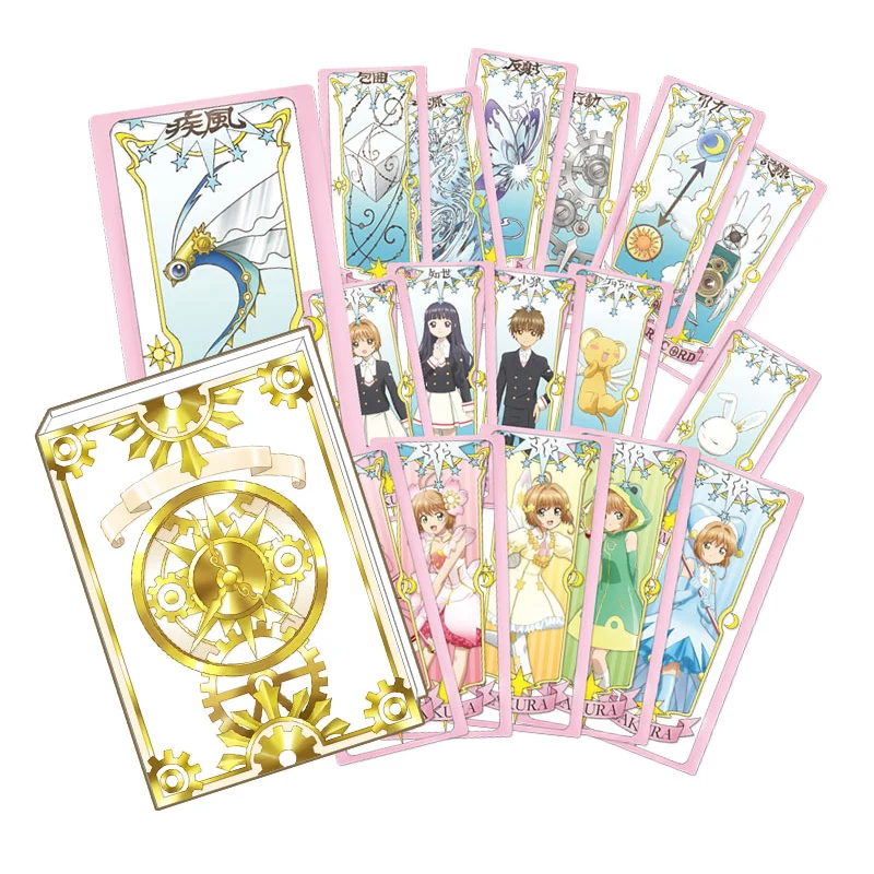 Original Cardcaptor Sakura PVC Transparent Card Set Anime Character Collection Clow Card Toy Gifts for Children's Birthday Gifts