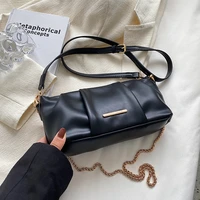 small pu leather brand chain crossbody bag for women 2022 in trend fashion luxury designer shoulder handbags and purses