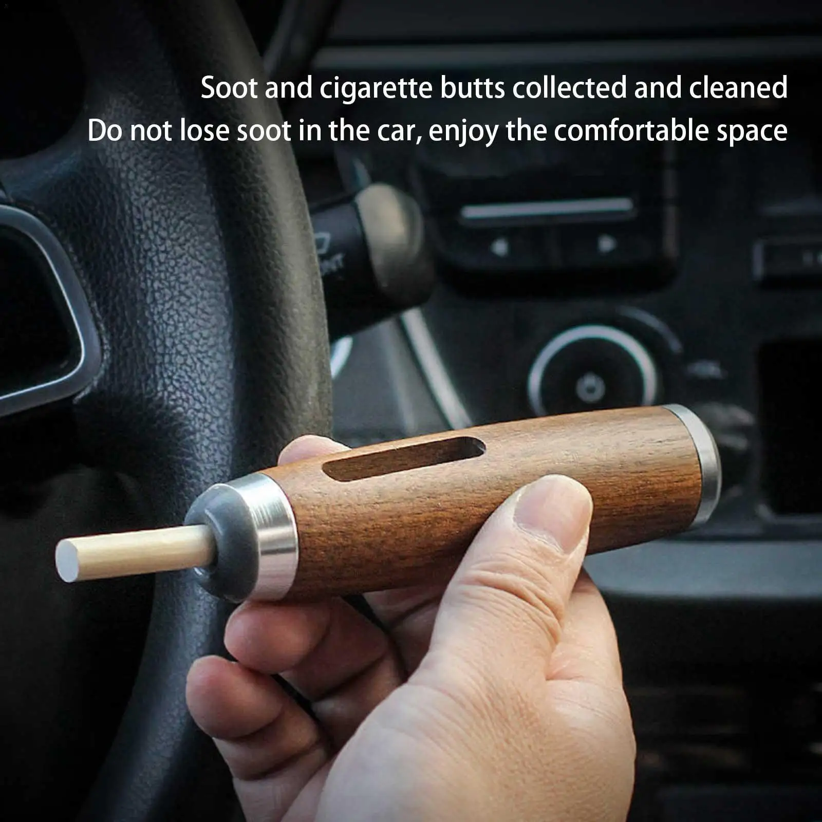 

Dust-free Smoking Car Ashtray Wooden Car Portable Smoke Ashtray Cigarette Anti Filter Holder Soot-flying Mobile Tool Mini V0V8