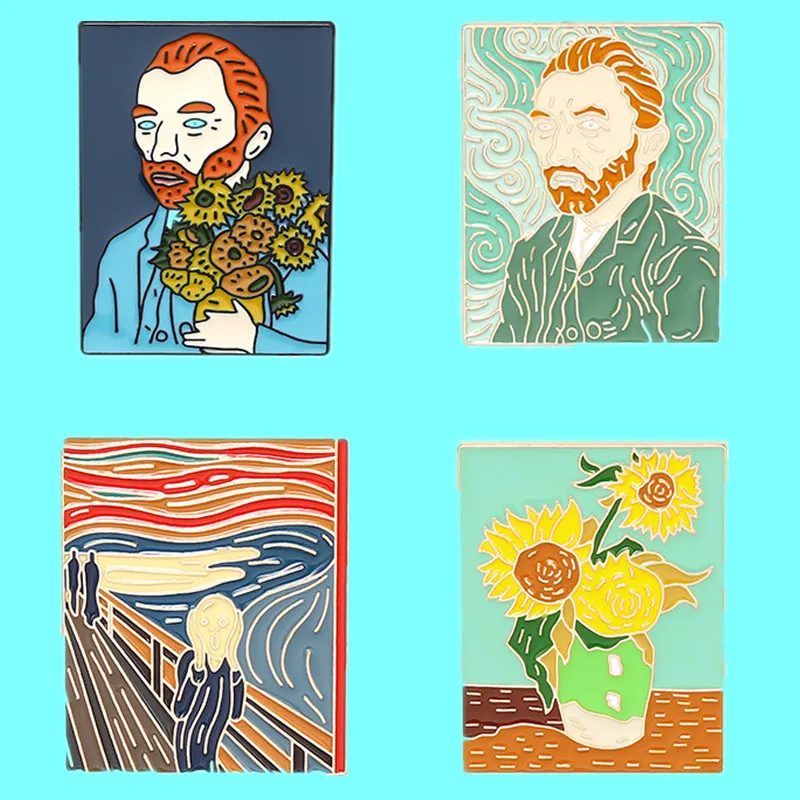 

Explore the Art of Truth Brooch Cartoon Oil Painting Flower Metal Enamel Pin Fashion Plant Lapel Pin Jewelry Accessories Gifts