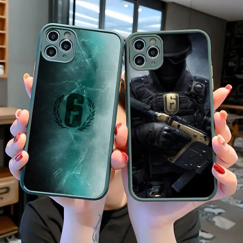 

R-RainbowS S-Six S-SiegeS Phone Case for iPhone 14 11 12 13 Mini Pro Max 8 7 Plus X XR XS MAX Translucent Matte Cover