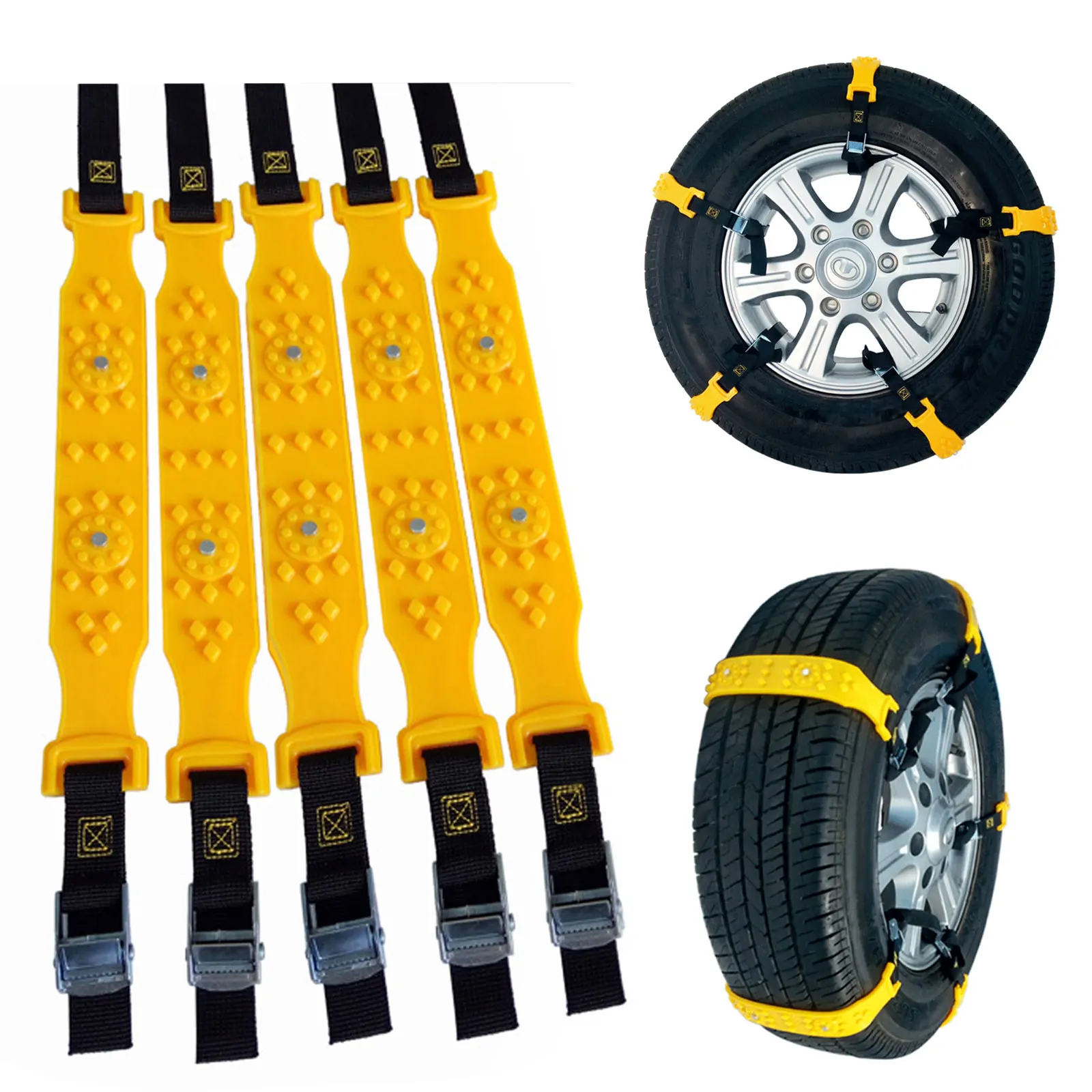 

10Pcs Car Winter Tire Nonskid Chain Tyre Chain Antiskid Belt Wheel Cable Snow Chain For Most Car SUV VAN Wheel Outdoor Emergency