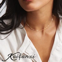 kaifanxi gold stainless steel 316l chain necklace womens fashion trend necklace womens brand jewelry