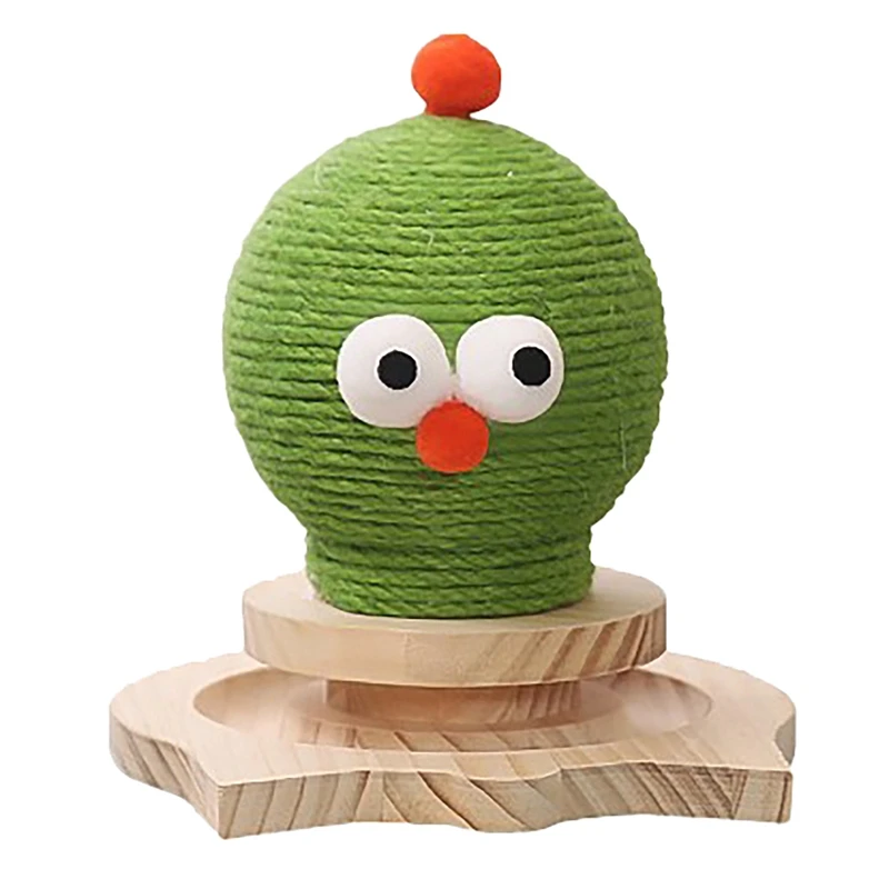 

Когтеточка для кошек, игрушка, Когтеточка для кошек С КАКТУСОМ, игрушка для трека из массива дерева, развлекательные шарики для кошек и котя...