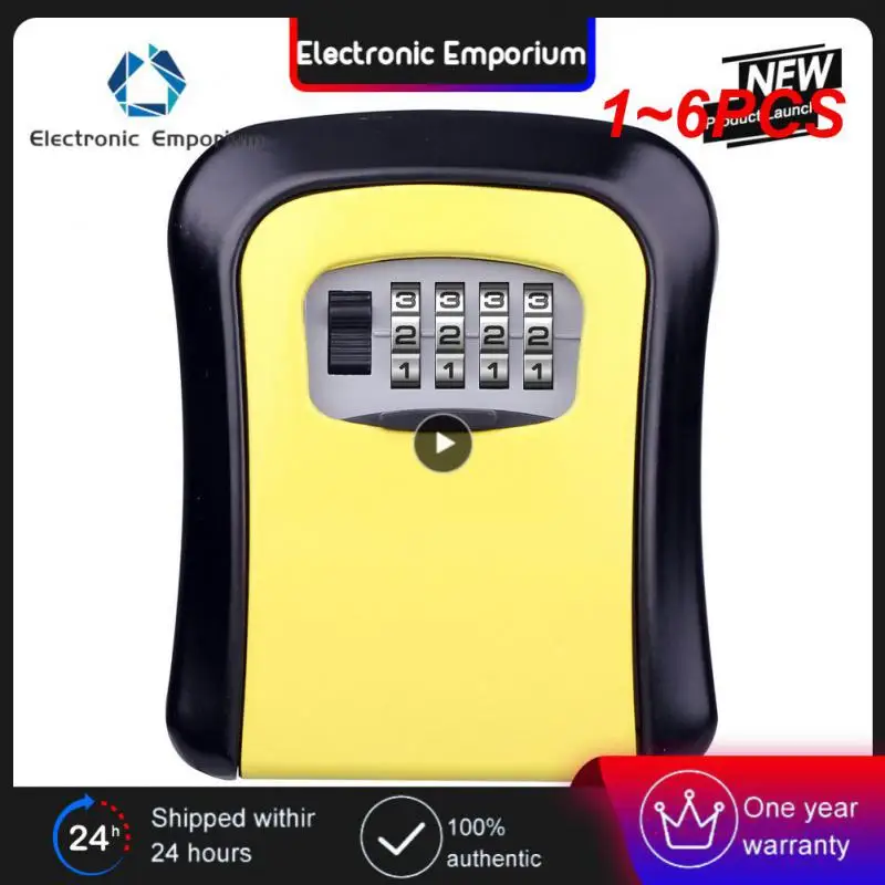 

1~6PCS Wall Mount Key Storage Secret Box Organizer 4 Digit Combination Password Security Code Lock No Key Home Key Safe Box