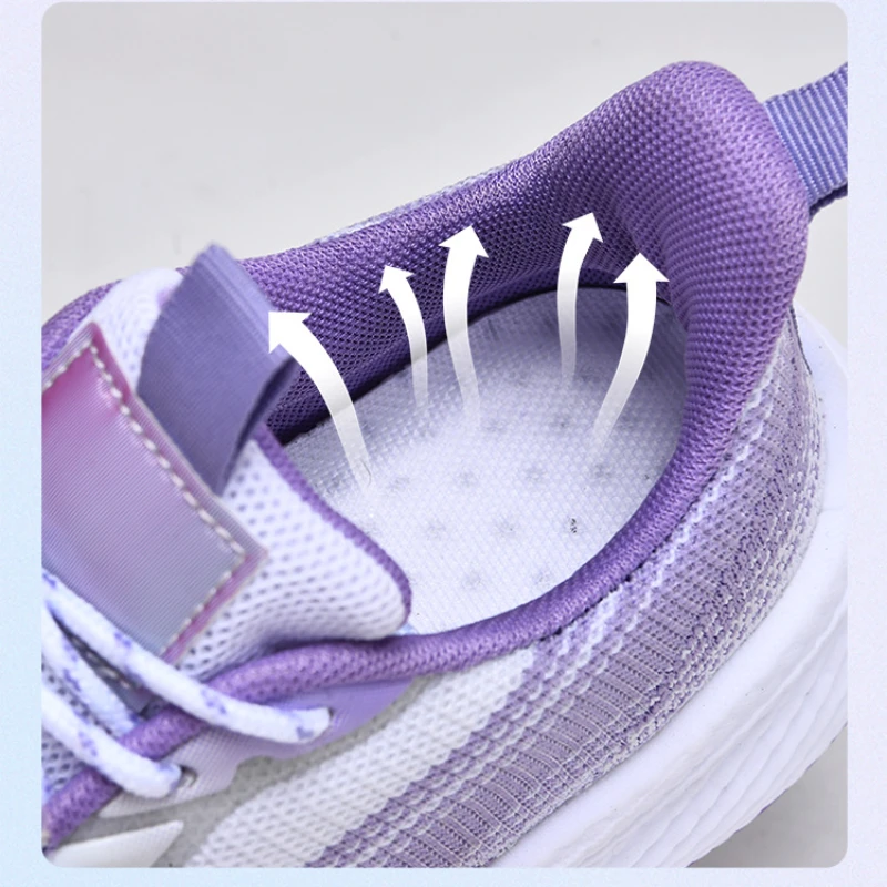 New Mesh Fashion Women's Running Shoes Lace-Up Sports Casual Sneakers Mesh Breathable Lightweight Comfortable Footwear