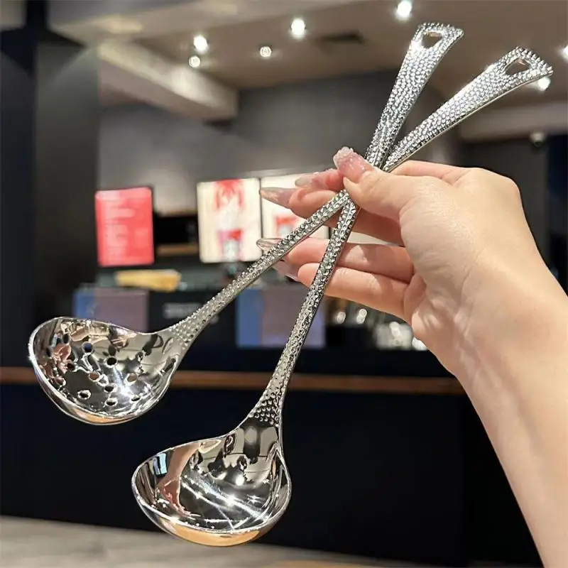 Ложка для супа из нержавеющей стали утолщенная ложка большой емкости серебряная