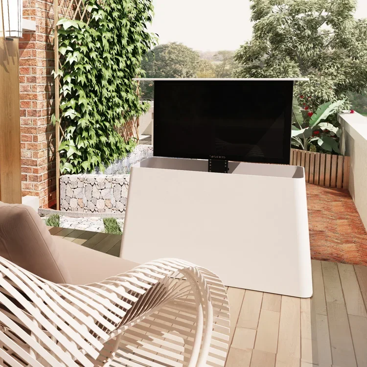 DIY 12 В откидная уличная подставка для телевизора скрытый моторизованный механизм