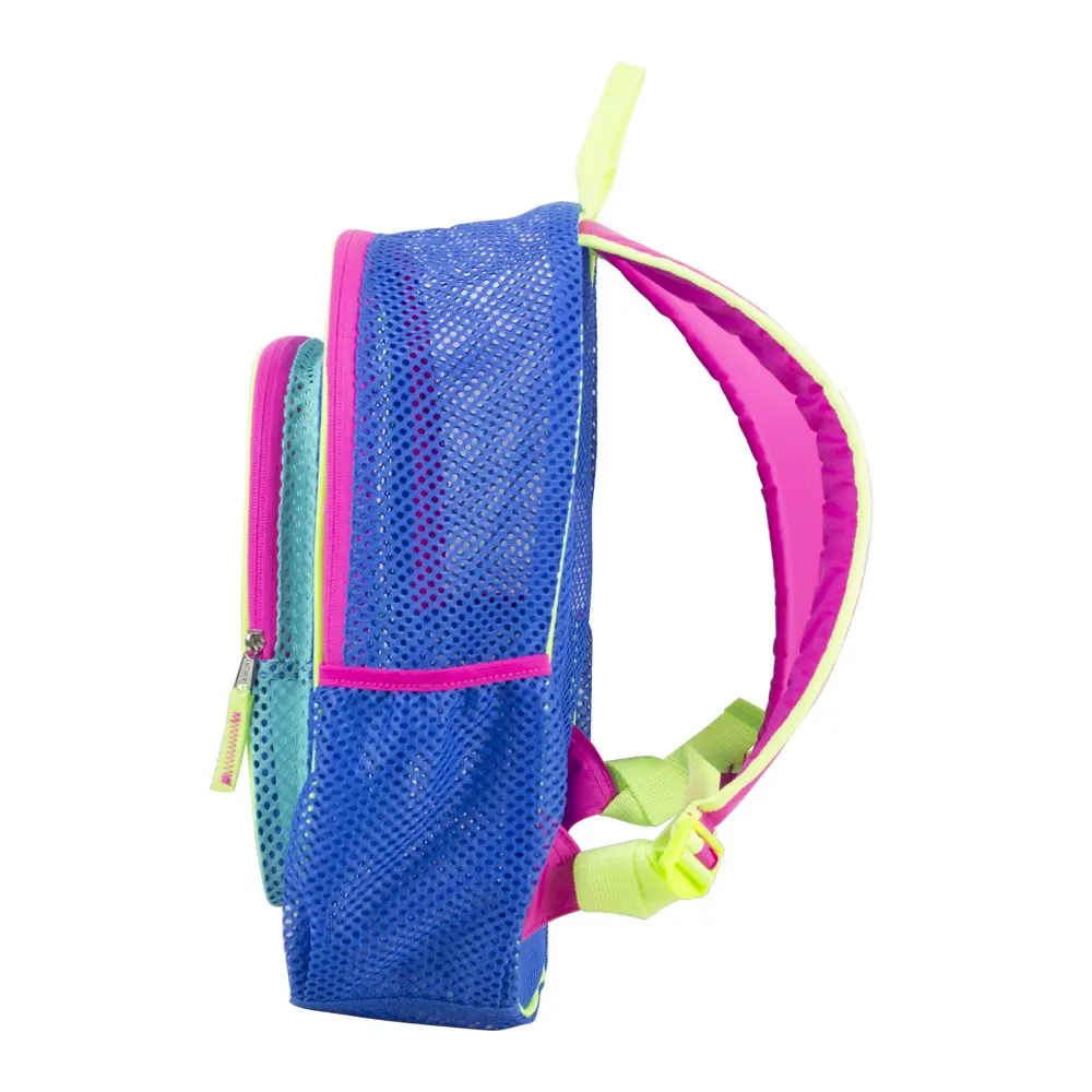 Multi-Purpose Mesh Dynamic Blue Backpack with Adjustable Straps