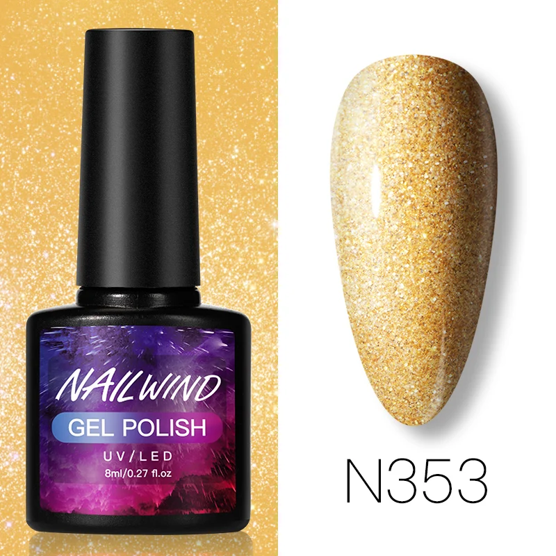 

Полуперманентные гибридные маникюрные светодиодные блестки NAILWIND, верхнее покрытие