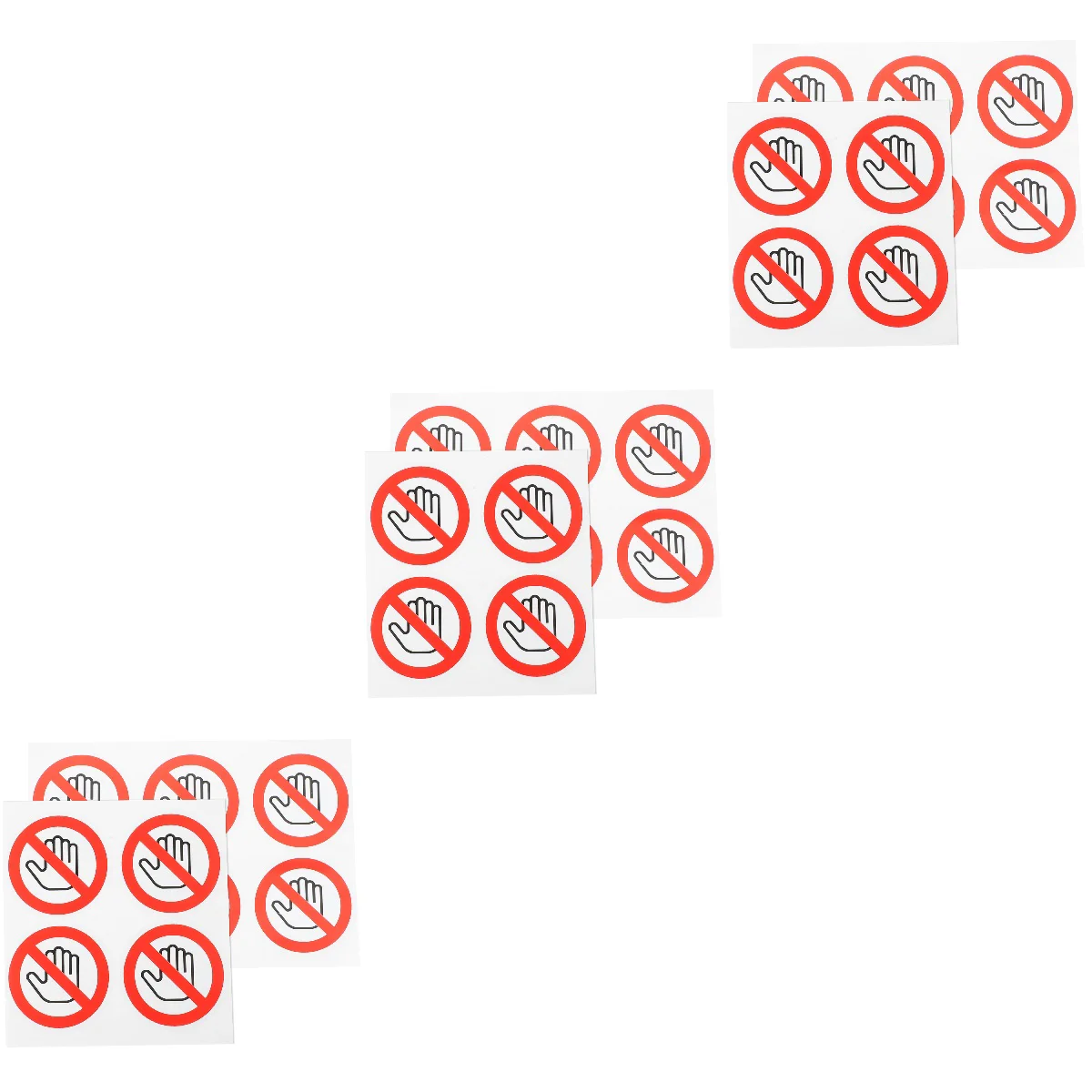 

Safety Labels Security Sign Adhesive No Touch Stickers Caution Vinyl Please Do Not Don't Warning Decal