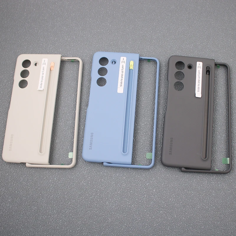 

Fold 5 Case For Samsung Galaxy Z Fold5 Liquid Silicone Cover With Spen Holder Luxury Full Protective Back Bumper Shell With Logo