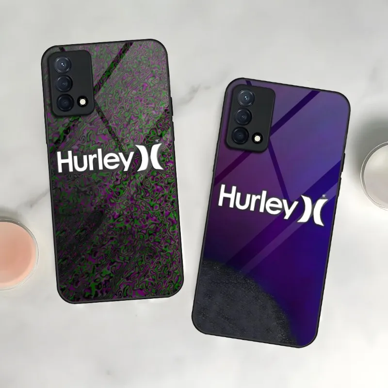 

Hot Brand Hurley Phone Case For Oppo A54 A94 A92 A93 A55 A95 K9 K7 A15 Reno 5 7 6 4 Find X5 X3 X2 Toughened Glass