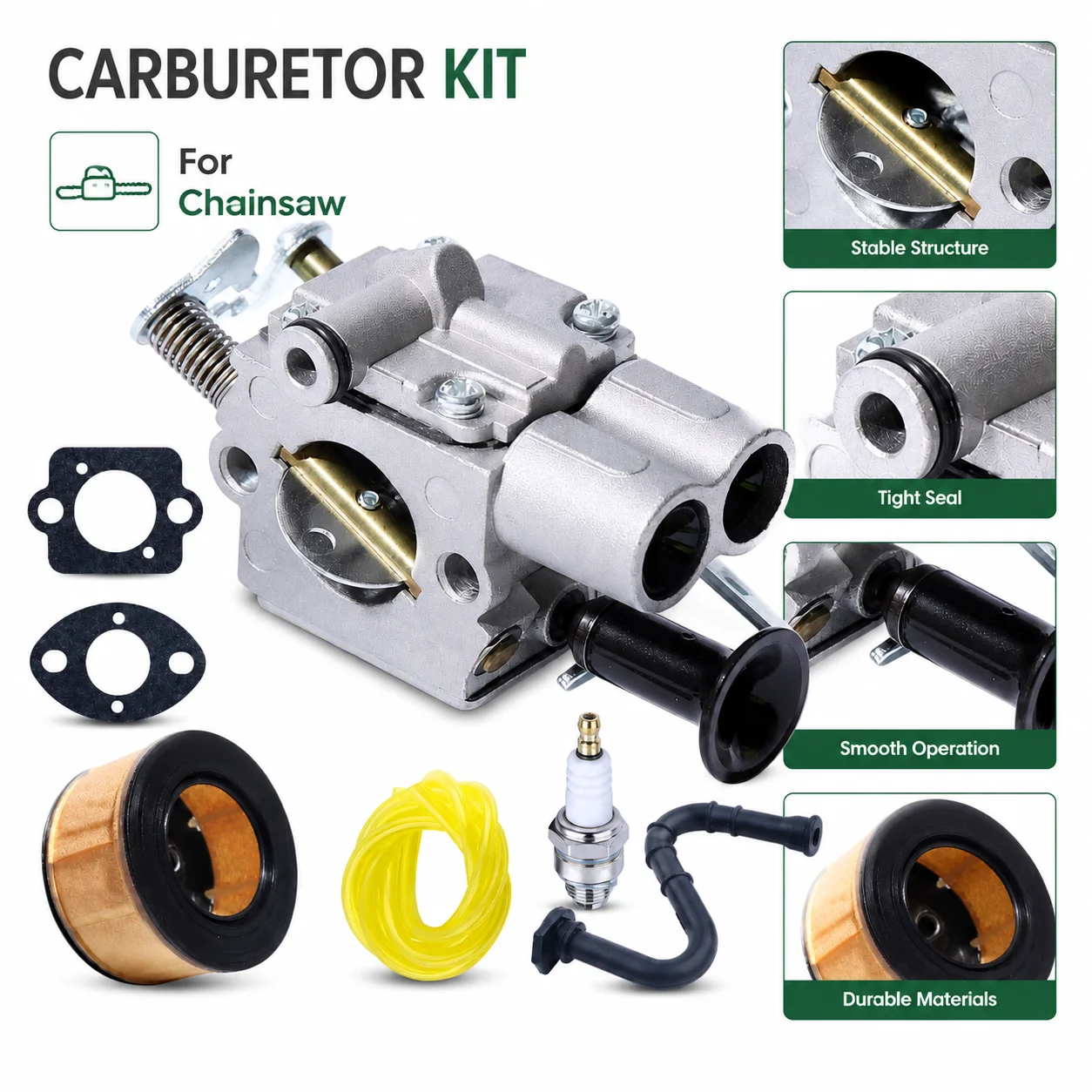 Фото Комплект карбюратора, заменяющий C1Q-S211/B C1Q-S246 1143 120 0616 для Stihl MS271 MS291 MS261C, не подходит для топливной магистрали C1Q-S181A S182A. №3