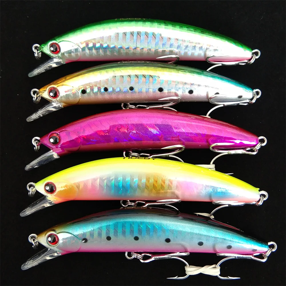 

NOEBY 5pcs Long Casting Sinking Minnow Saltwater Fishing Lures 90mm 29g Trout Pike River Lake Hard Baits Jerkbait Fishing Lure