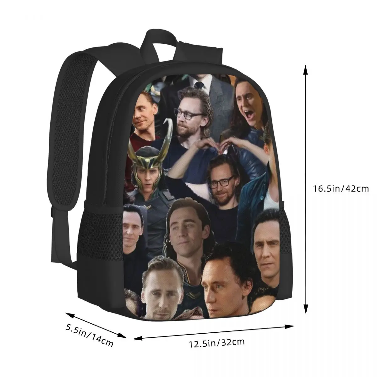 Tom Hiddleston Collage Backpack for Girls Boys Travel RucksackBackpacks for Teenage school bag