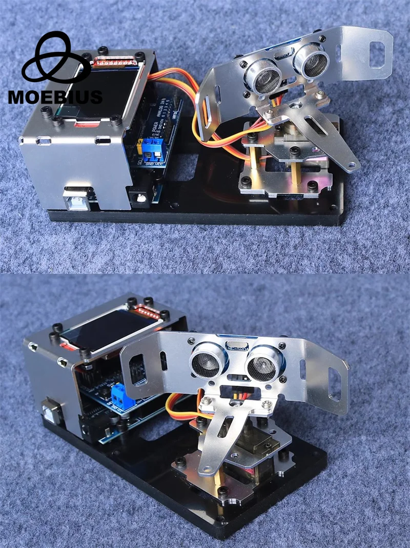 Фото Arduino ультразвуковой радар-детектор робот-генератор DIY обучающий комплект для программирования в средней школе игрушка-стебель №4