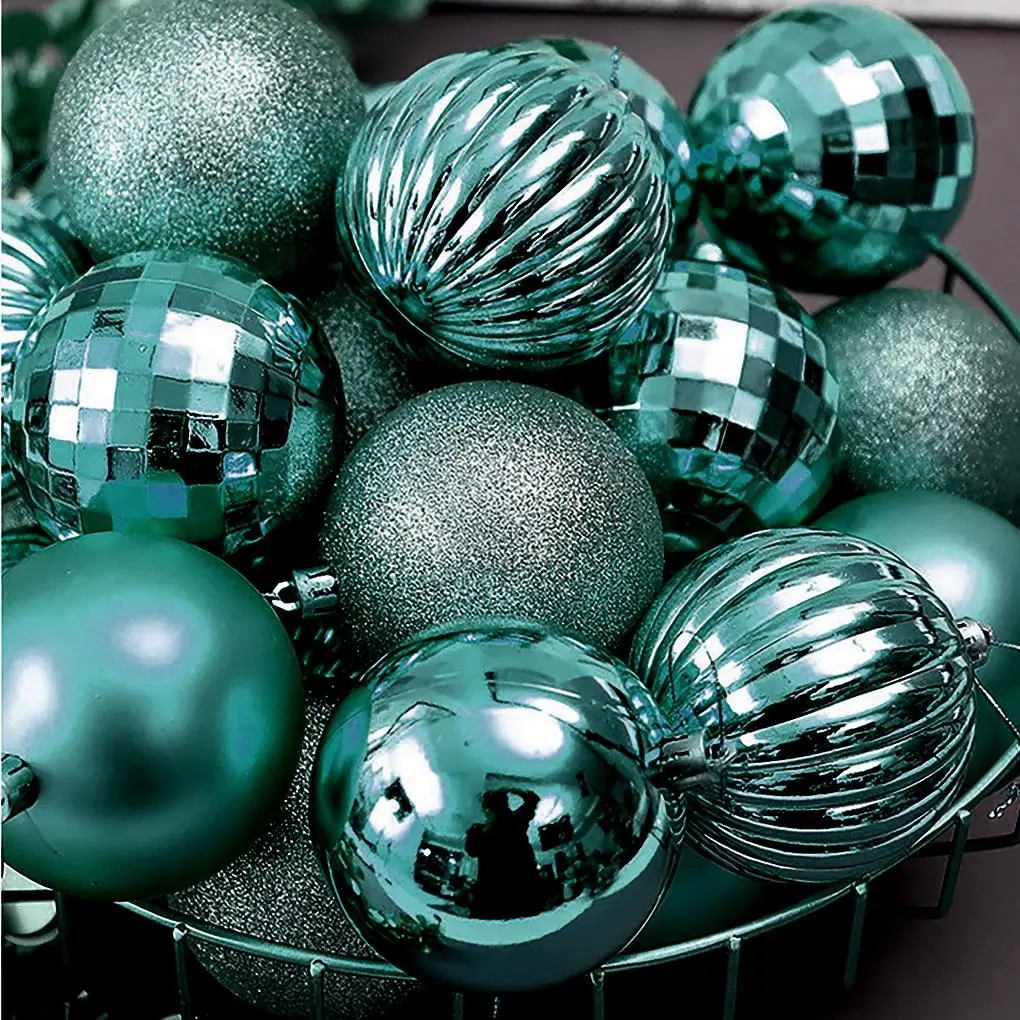 

36 шт. 4 см рождественские подвесные шарики, украшения для рождественской елки, шарики, блестящие разноцветные подвесные шарики для дома, Нов...