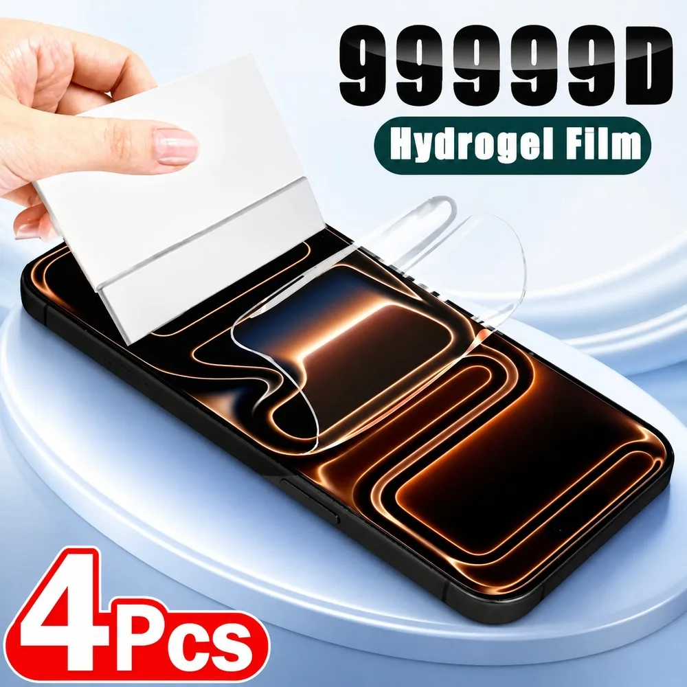Фото 4 шт. гидрогелевой пленки для Realme GT Master, GT3, GT5, GT6, GT6T. Мягкая защитная пленка для экрана Realme GT7, GT7T, GT7 Pro, GT8, GT8 Pro HD. №1