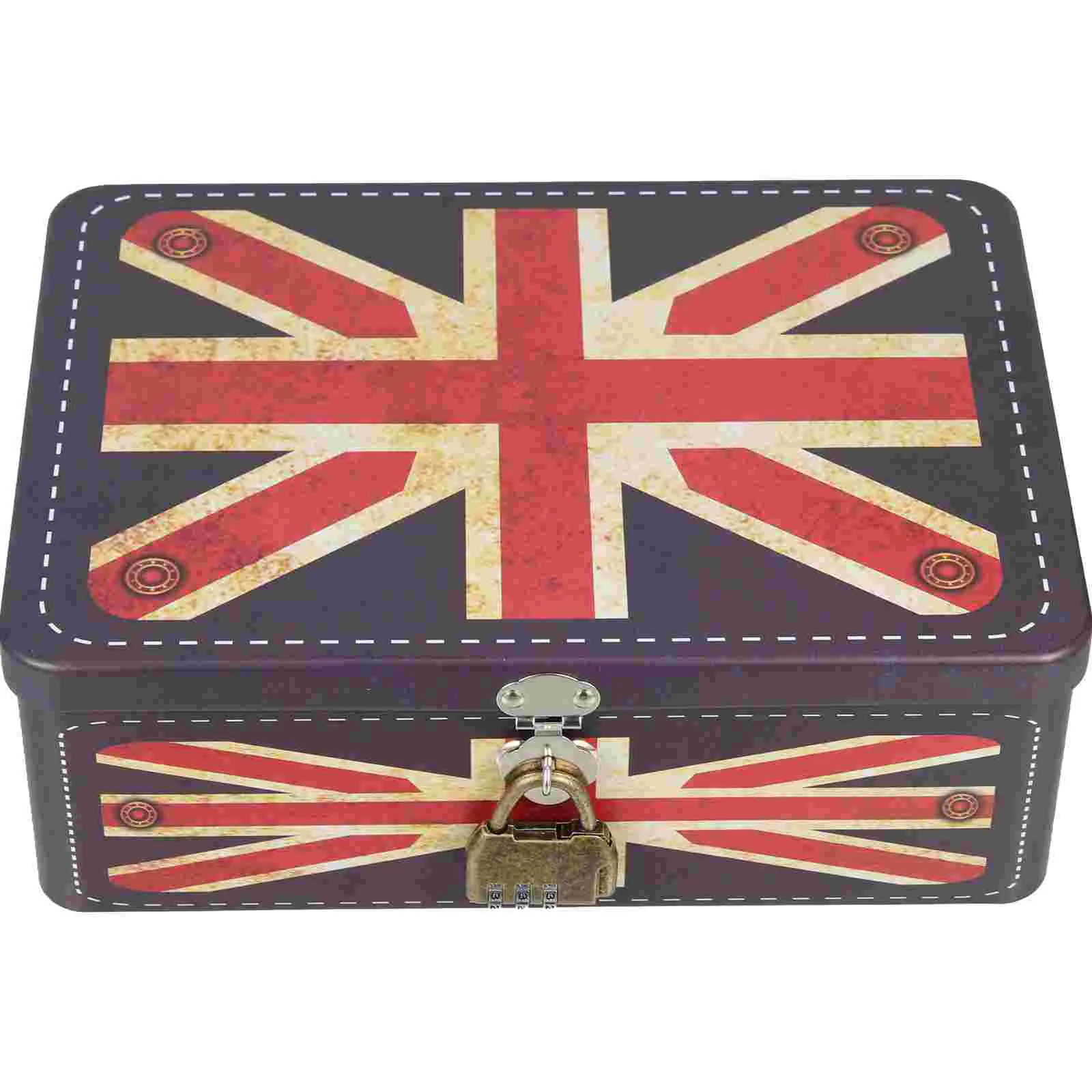 

Box Storage Treasure Organizer Desktopjewelry Boxesdecorative Drawer Desk Metal Sundries Pirate Case Tin Makeup Letter Holder