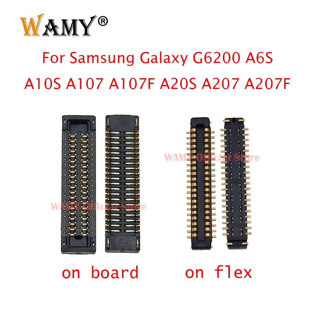 2-10 шт., гибкий разъем для ЖК-дисплея Samsung Galaxy G6200 A6S A10S A107 A107F A20S A207 A207F